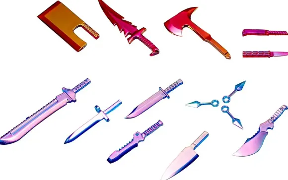Weapon Unit 34EX Knife Set Special Edition (POLARIZATION RED & BLUE)