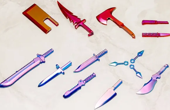 Weapon Unit 34EX Knife Set Special Edition (POLARIZATION RED & BLUE)