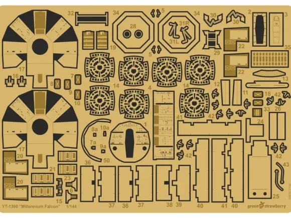 1/144 YT-1300 "Millennium Falcon" PE Set
