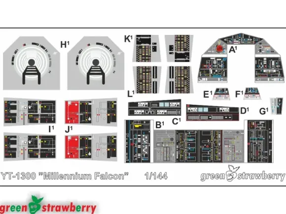 1/144 YT-1300 "Millennium Falcon" PE Set